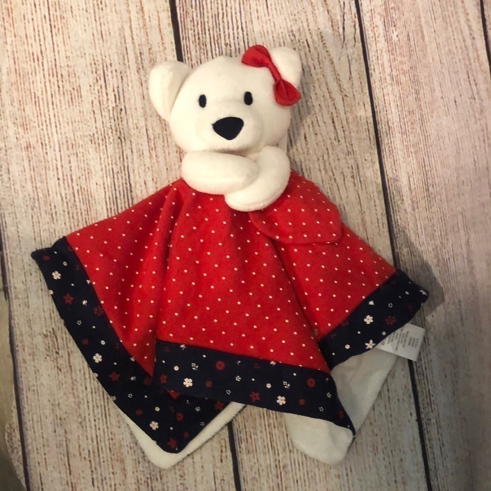 Gymboree Baby Lovey Security Blanket Bear Western Red White & Blue Toy